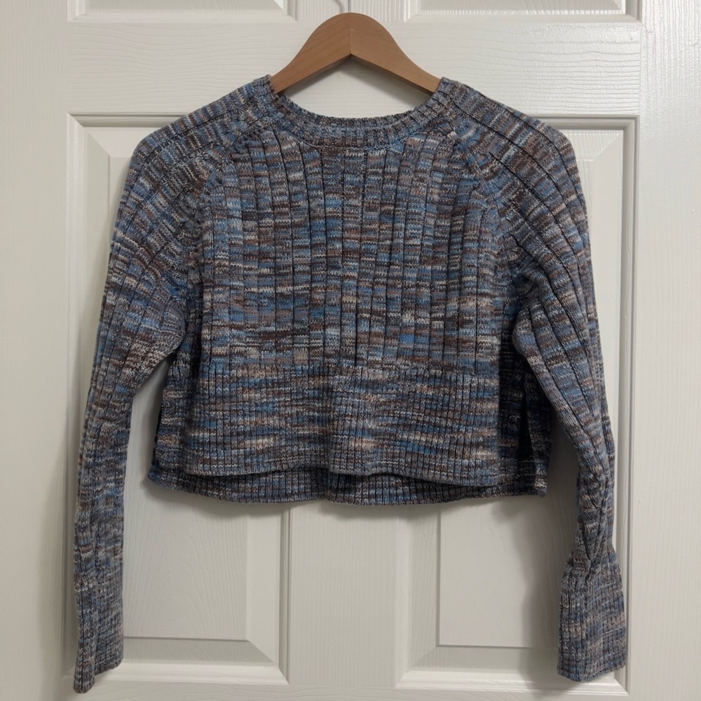 PacSun La Hearts Cropped Blue Women’s Loose Fit Sweater